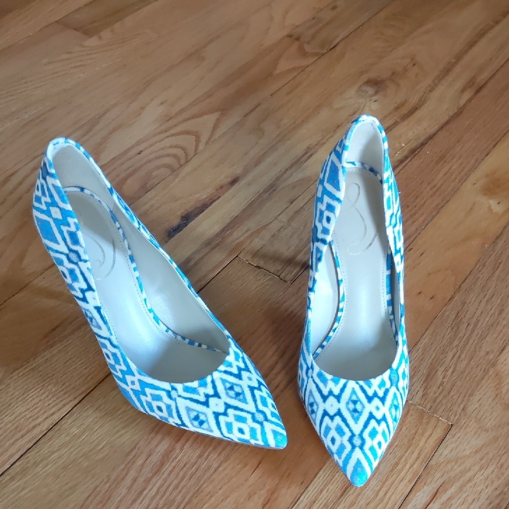 Sam Edelman Blue Patterned Women's Heels